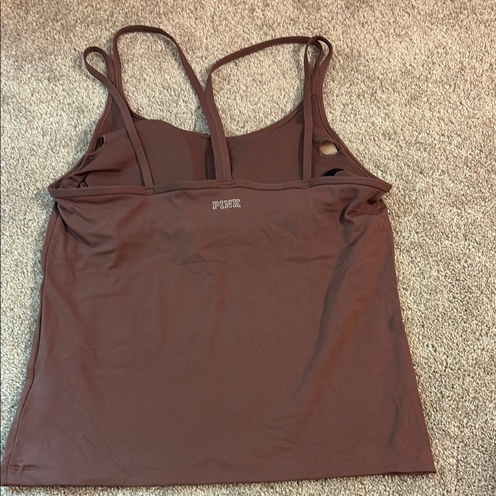 Mauve Women's Athletic Tank Top - Picture 3 of 4